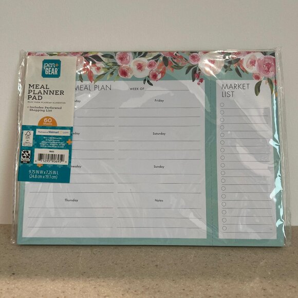 New Pen+Gear Magnetic Weekly Meal Planner Pad - Picture 1 of 2